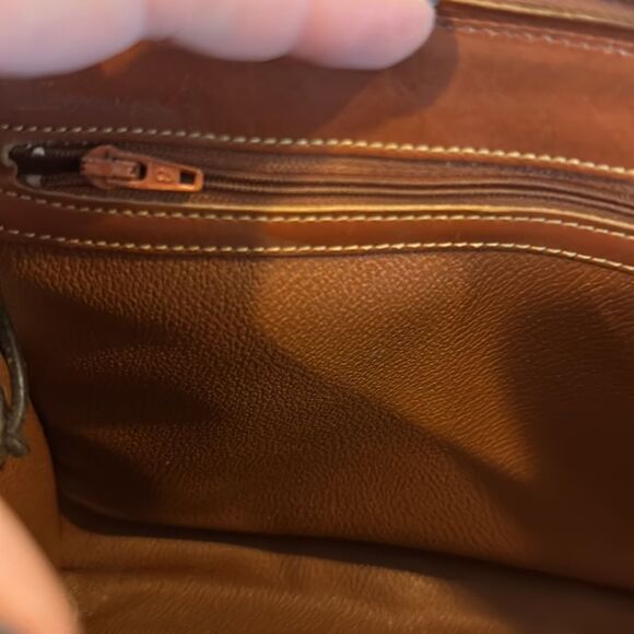 Dooney & Bourke Ivory & Brown Vintage Satchel Bag - Picture 9 of 9